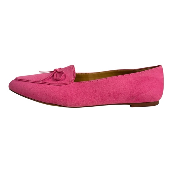 J. Crew Women’s Pink Bow Loafers Flats Shoes Slip On Size 9 Synthetic Suede - Picture 6 of 12